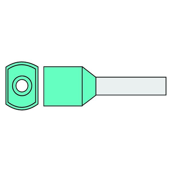 Klemko geïsoleerde twin adereindhuls 0,34 mm² afwijkende kleur turkoois penlengte 8mm 500 stuks | 726486