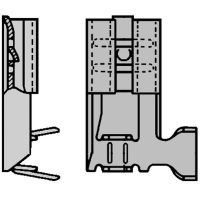F-krimp Ongeïsoleerde haaks Vlakstekerhuls 6,3x0,8mm voor ka