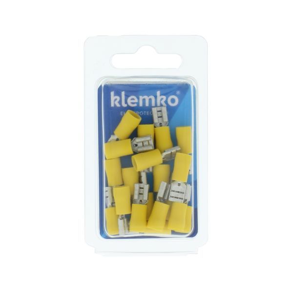 Klemko blister geïsoleerde vlakstekerhuls 6,3x0,8mm super pidg 4,0-6,0mm² PVC | 171000