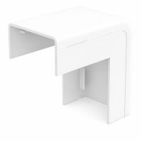 Canalit buitenbocht met bodemstuk voor Systeem25 leidingkoker 25x13mm wit RAL9010 - 2 stuks | 932021