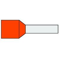 Klemko geïsoleerde adereindhuls 4 mm² standaard type oranje penlengte 10mm 500 stuks | 720070