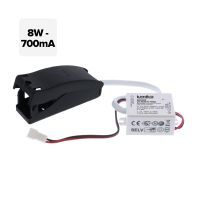 Mini led driver dimbaar 8W-700mA met extern aansluitbox en enkelvoudige JST-connector