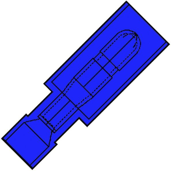 Vol. geïsoleerde rondsteker 4mm voor 1,5-2,5 mm²