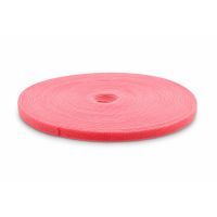 Klittenband tweezijdig extra sterk 10mm rood - rol van 25m