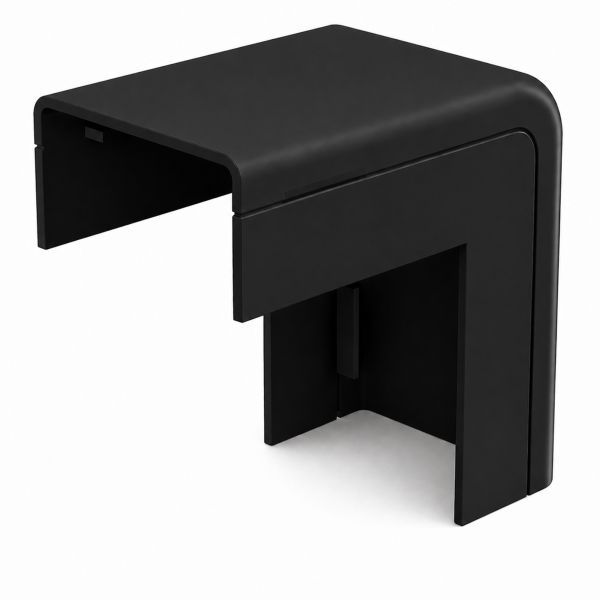 Canalit buitenbocht met bodemstuk voor Systeem25 leidingkoker 25x13mm zwart RAL9005 - 2 stuks | 934021