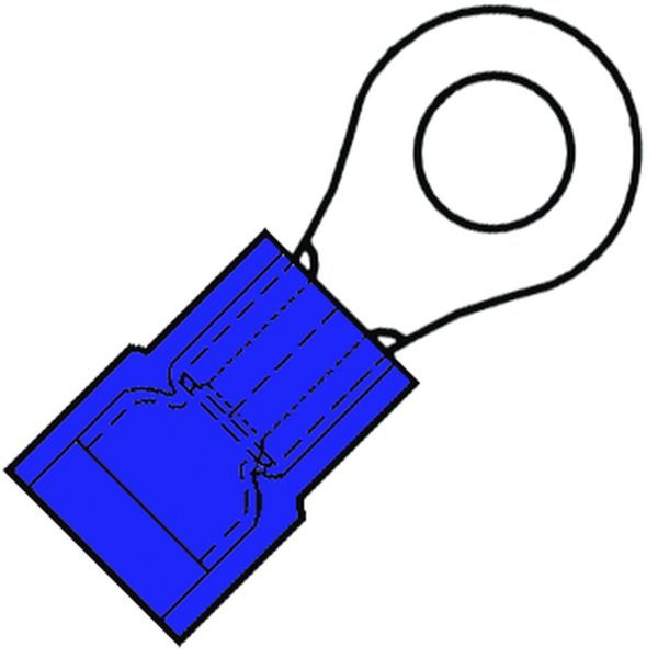 Geïsoleerde Ringkabelschoen M4 voor 1,5-2,5 mm², PVC, SuperPidg