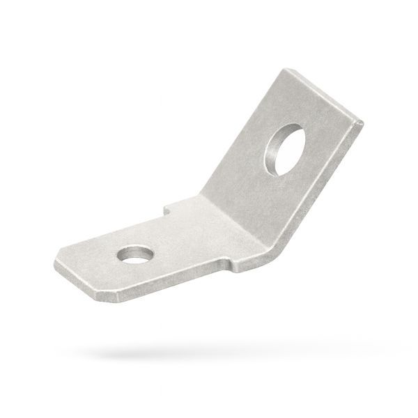 Tab voor Vlakstekerhuls 6,3x0,8 boutgat M4 H=45°