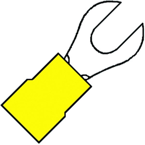 Geïsoleerde 1/2rond Vorkkabelschoen M5 voor draad 4,0-6,0mm²