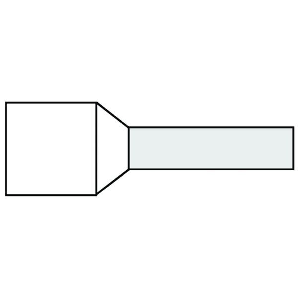 Klemko geïsoleerde adereindhuls 0,5 mm² standaard type wit penlengte 10mm 500 stuks | 720022