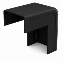 Canalit buitenbocht met bodemstuk voor Systeem25 leidingkoker 25x13mm zwart RAL9005 - 2 stuks | 934021