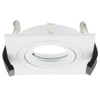 Vierkant Lumiko inbouw armatuur, 90 x 90mm, wit, kantelbaar