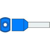Klemko geïsoleerde twin adereindhuls 0,75 mm² standaard kleur blauw penlengte 10mm 500 stuks | 720510