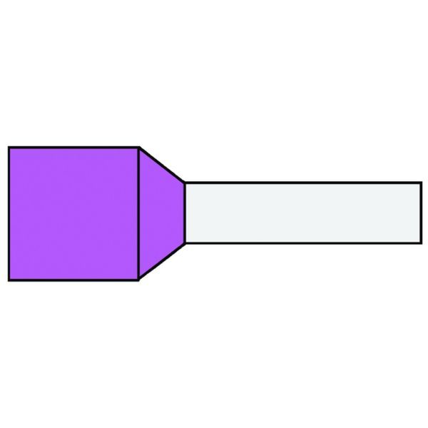 Klemko geïsoleerde adereindhuls 0,34 mm² standaard type roze penlengte 8mm 500 stuks | 720006