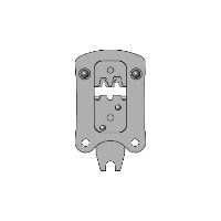 Inzetmatrijs voor ongeïsol. Vlak-steker/huls 4,8mm breed, CSV10