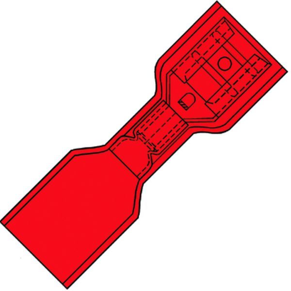 Waterdichte Föhnvlakstekerhuls 6,3x0,8 voor 0,5-1,5 mm²