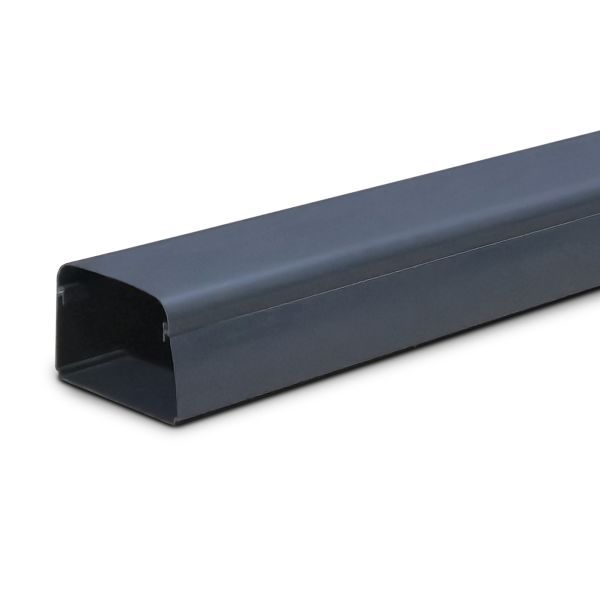 Leidingkanaal airco verpakt 125x75mm, grijs, 2 mtr