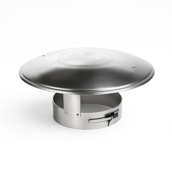 Regenkap INOX TWIN D150mm