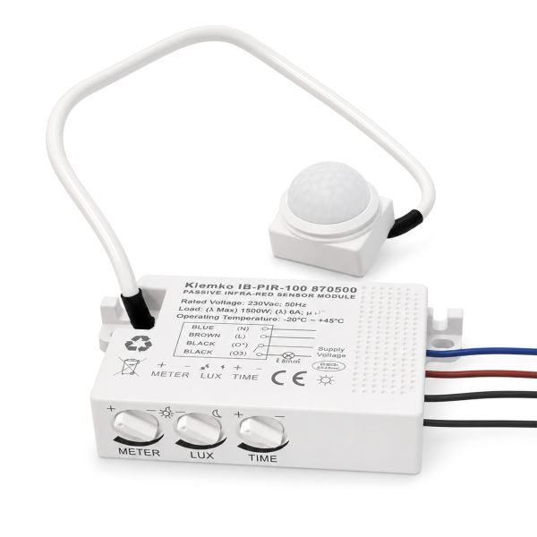 Lumiko bewegingsmelder inbouw IP55 PIR 1000W 360° ø6M | 870500