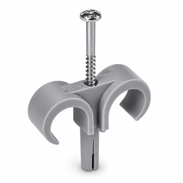 Mepac plugclip schroef duo grijs 16-19mm 100 stuks | 421765