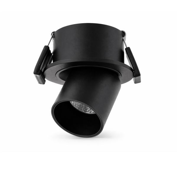 Lumiko Piran COB richtbare semi inbouwspot zwart 3.1W, 350mA, 2700K