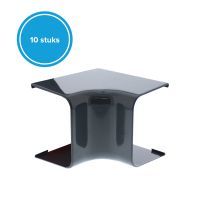 Binnenbocht 125x75mm antraciet grijs, zonder folie 10 stuks