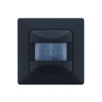 Muur bewegingsmelder, LED 5-100W, 2-draads, 50x50/55x55, Zwart