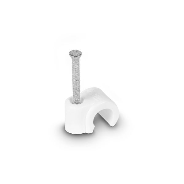 Spijkerclip 5/7mm wit 100 stuks