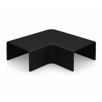 Canalit platte bocht met bodemstuk voor Systeem25 leidingkoker 25x13mm zwart RAL9005- 2 stuks | 934001