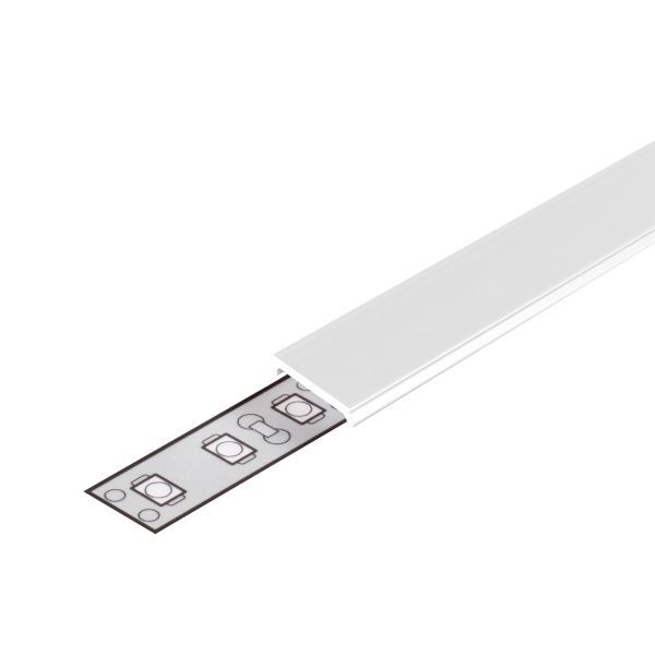 Profiel afdekking C2 klik, opaal, 1 meter voor Prof 10 op- en inbouw