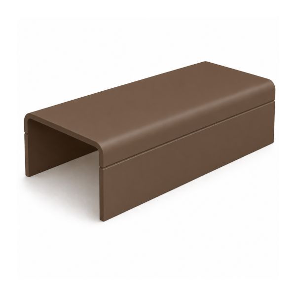 Canalit koppelstuk met bodemstuk voor Systeem25 leidingkoker 25x13mm bruin RAL8028 - 2 stuks | 933031