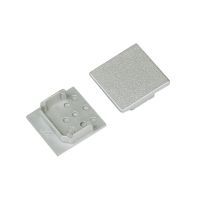 Eindkap voor Profiel 20 opbouw, zilvergrijs