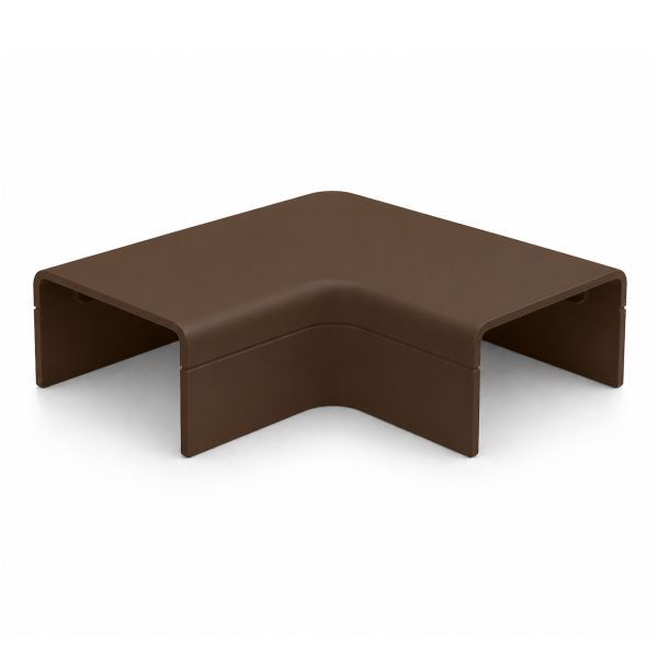 Canalit platte bocht met bodemstuk voor Systeem25 leidingkoker 25x13mm bruin RAL8028 - 2 stuks | 933001