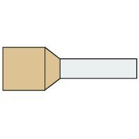 Klemko geïsoleerde adereindhuls 35 mm² afwijkende kleur beige penlengte 25mm 50 stuks | 726114