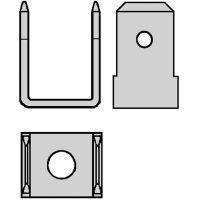 Tab voor Vlakstekerhuls 6,3x0,8 boutgat M4 H=90°