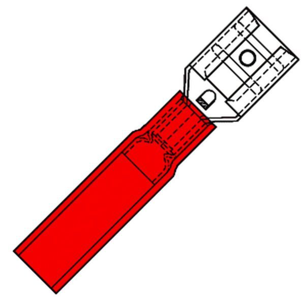 Waterdichte Föhnvlakstekerhuls 6,3x0,8mm voor 0,5-1,5 mm²