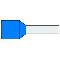 Klemko geïsoleerde adereindhuls 0,25 mm² afwijkende kleur blauw penlengte 6mm 500 stuks | 726003