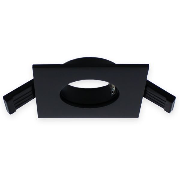 Verona inbouwarmatuur, vierkant, 1voudig, 80x80mm, zwart