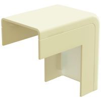 Buitenbocht met bodemstuk 25x13mm crème