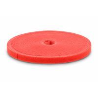 Klittenband tweezijdig 12,5mm rood - rol van 22,5m