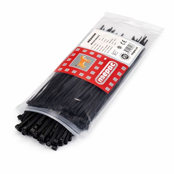 Mepac bundelband triple UV +++ 100 x 2,5 mm zwart 100 stuks | 453000