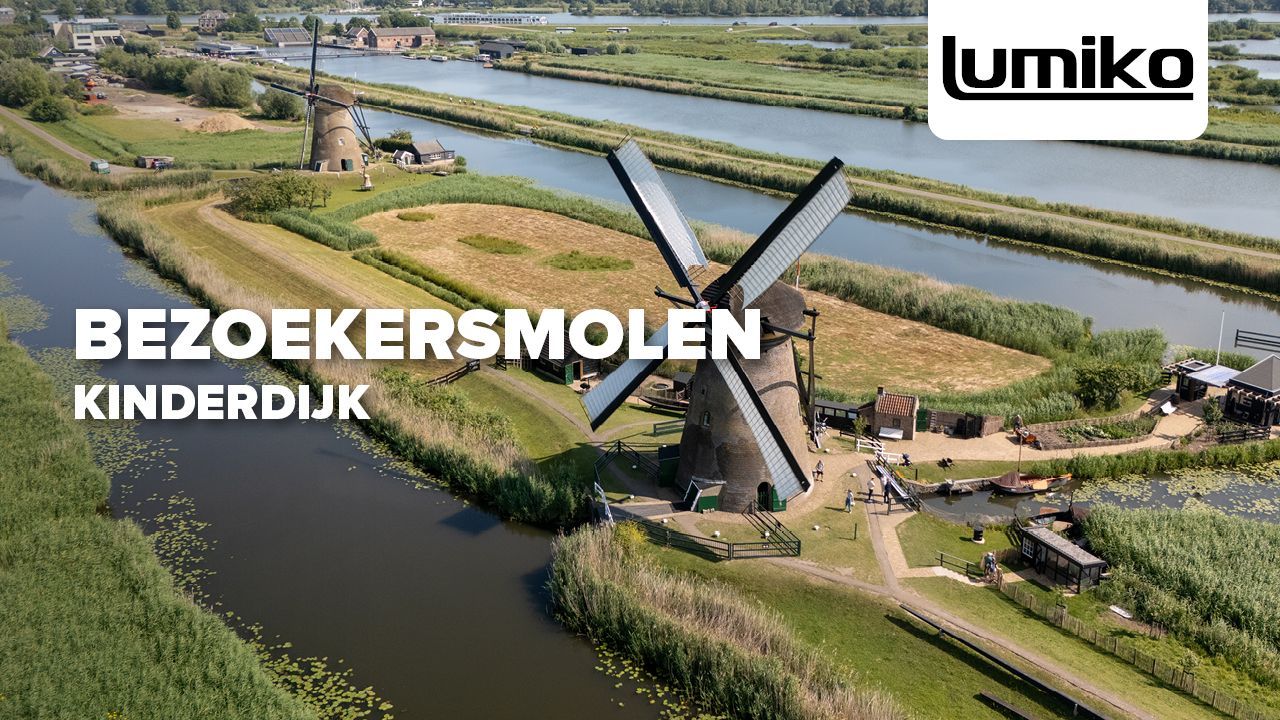 Historische Museummolen Kinderdijk authentiek uitgelicht met Lumiko verlichting