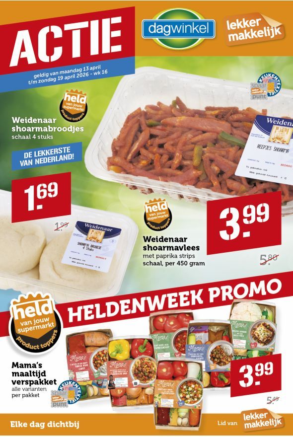 Dagwinkel folder van de week