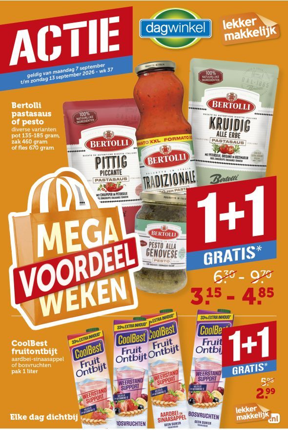 Dagwinkel folder van volgende week