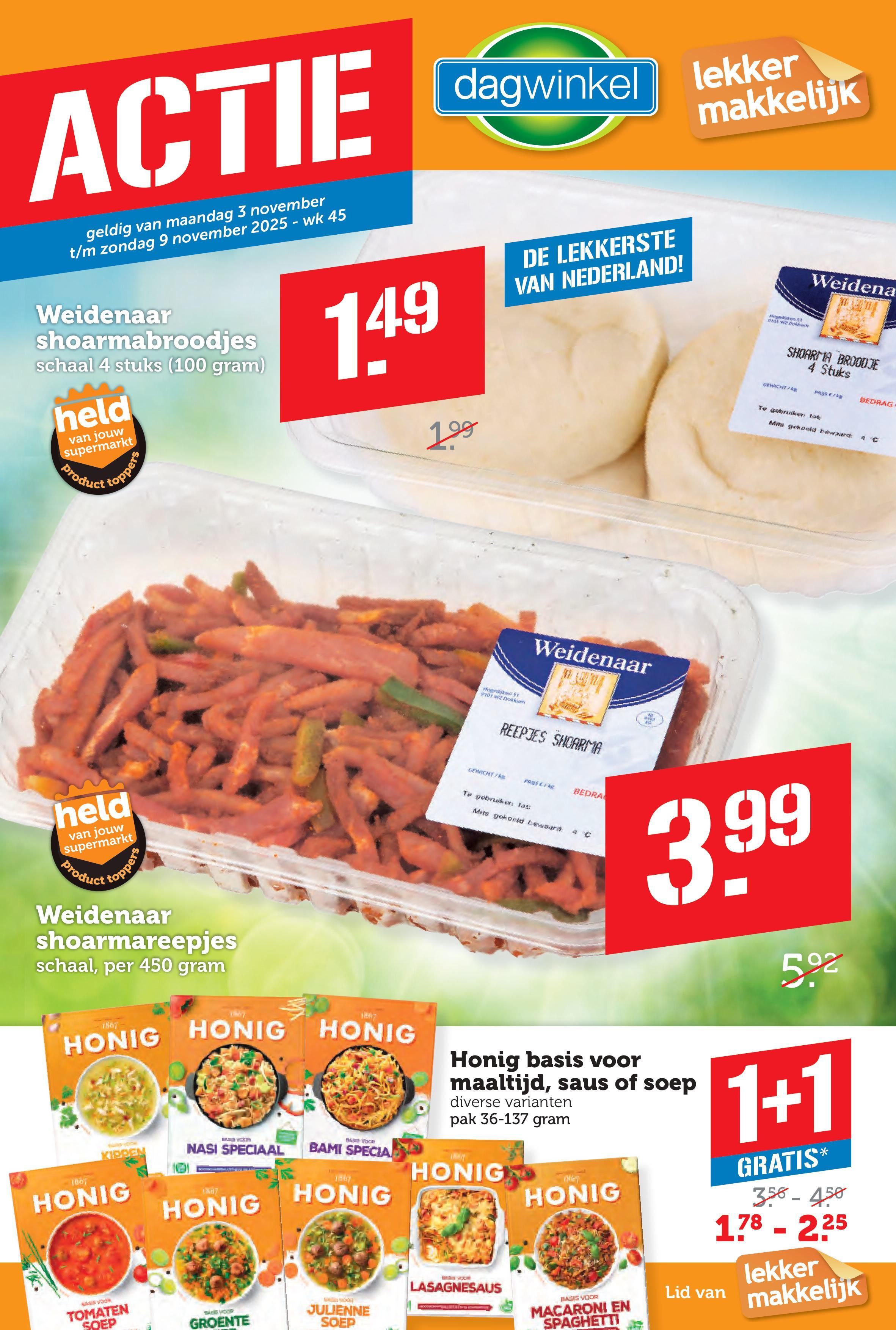 Dagwinkel folder van de week