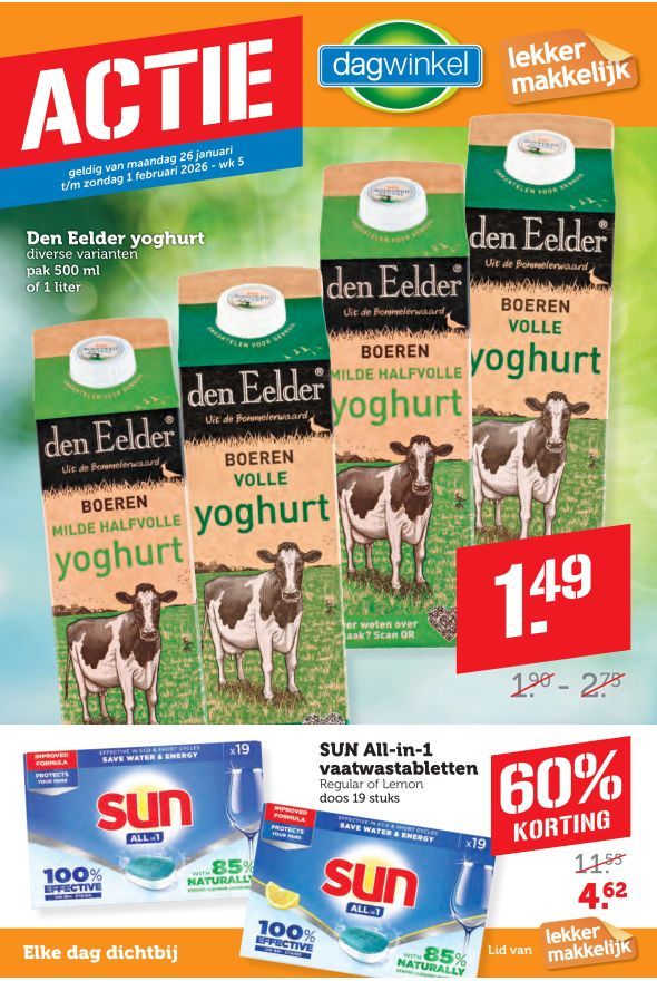 Dagwinkel folder van de week