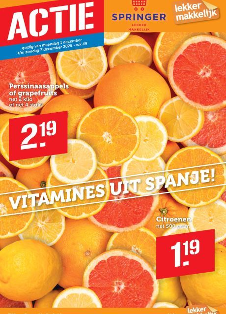 Springer folder van volgende week