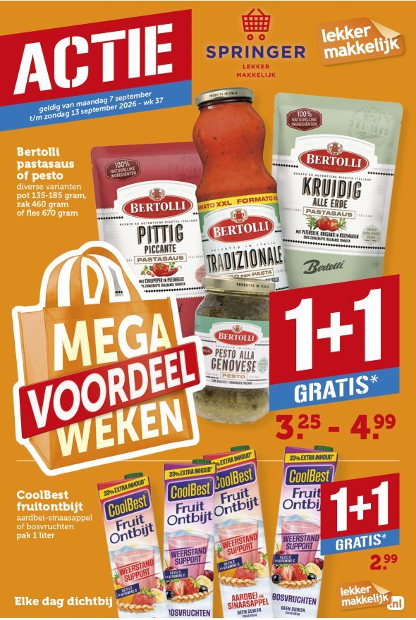 Springer folder van volgende week