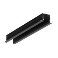 Profiel 10 inbouw 2 meter zwart geschikt voor cob ledstrips van 8mm voor een homogeen lichtbeeld