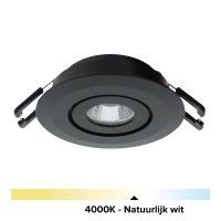 Siena COB richtbare LED spot zwart 3,1W, 350mA 4000K