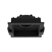 Vierkant verzonken armatuur voor Lumiko modulair, zwart, richtbaar
